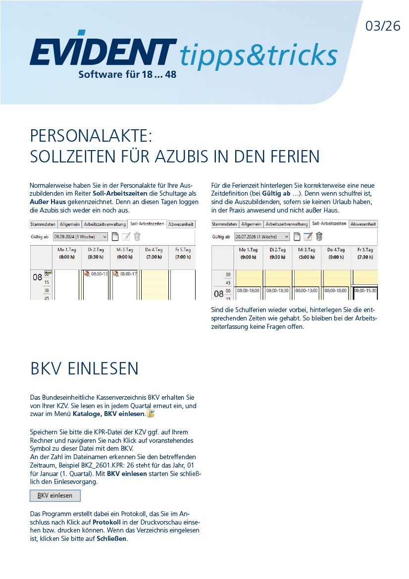 EVIDENT Tipps und Tricks 01/2025